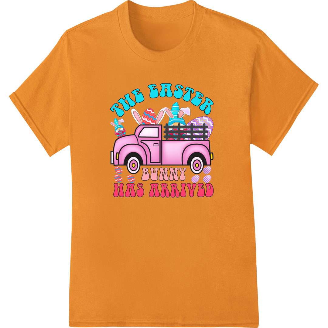 Vintage Easter Truck DTF Transfer Print | Spring Holiday on orange shirt - SUPERDTF-DTF Prints-DTF Transfers-Custom DTF Prints