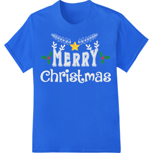 Expert personalized clothing craftsmanship on Festive Merry Christmas DTF Print Heat Transfer Design