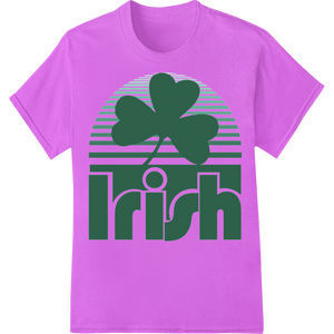 Expert garment printing craftsmanship on Shamrock Stripes: St. Patrick's Day DTF Print Heat Transfer