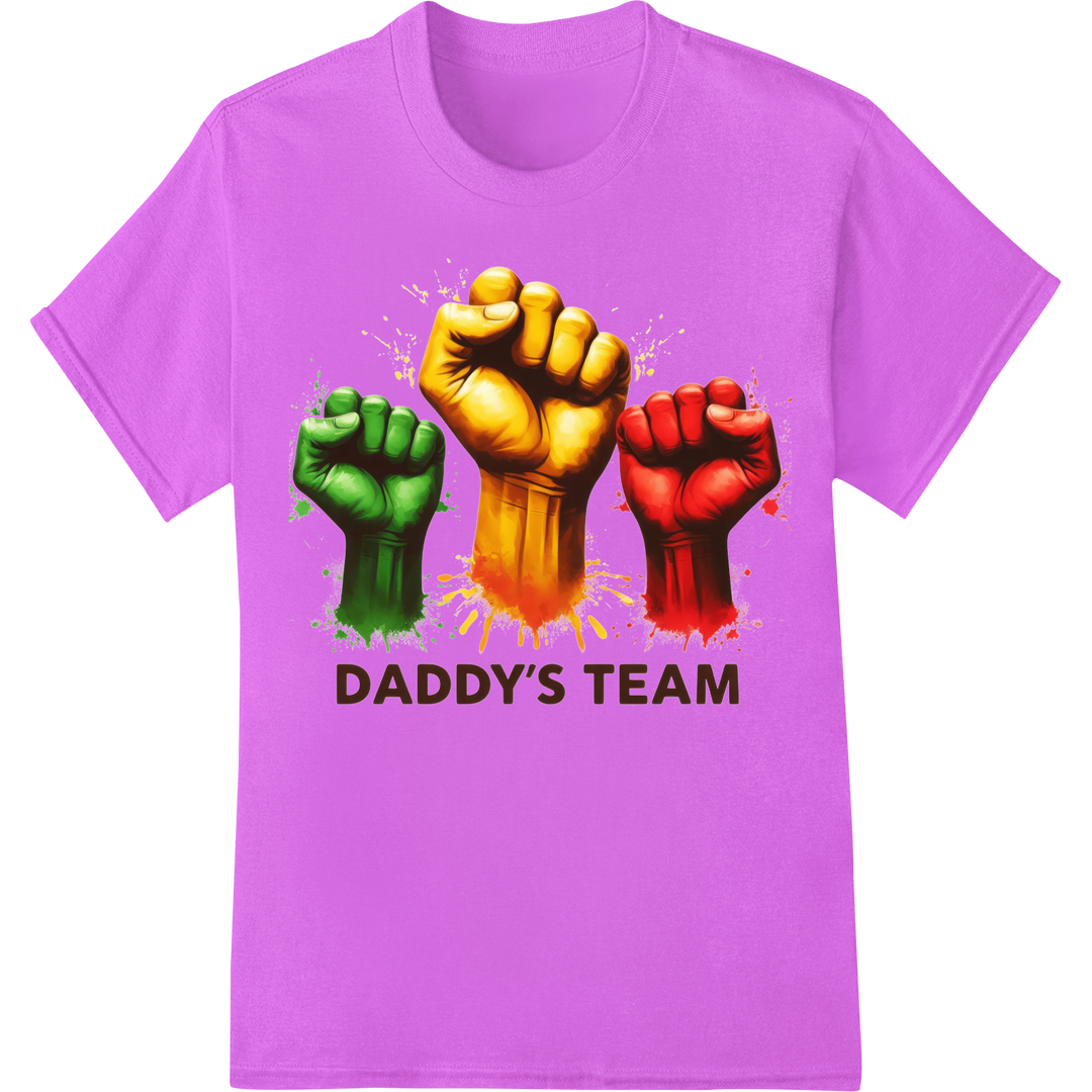 Raise Your Fist: Powerful Black History Month DTF Print on purple shirt - SUPERDTF-DTF Prints-DTF Transfers-Custom DTF Prints