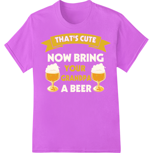 Adorable 'That's Cute Your Grandpa' DTF Print | Grandparents Day on purple shirt - SUPERDTF-DTF Prints-DTF Transfers-Custom DTF Prints