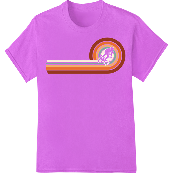 Retro Abstract Striped DTF Print Heat Transfer | Bold Design on purple shirt - SUPERDTF-DTF Prints-DTF Transfers-Custom DTF Prints