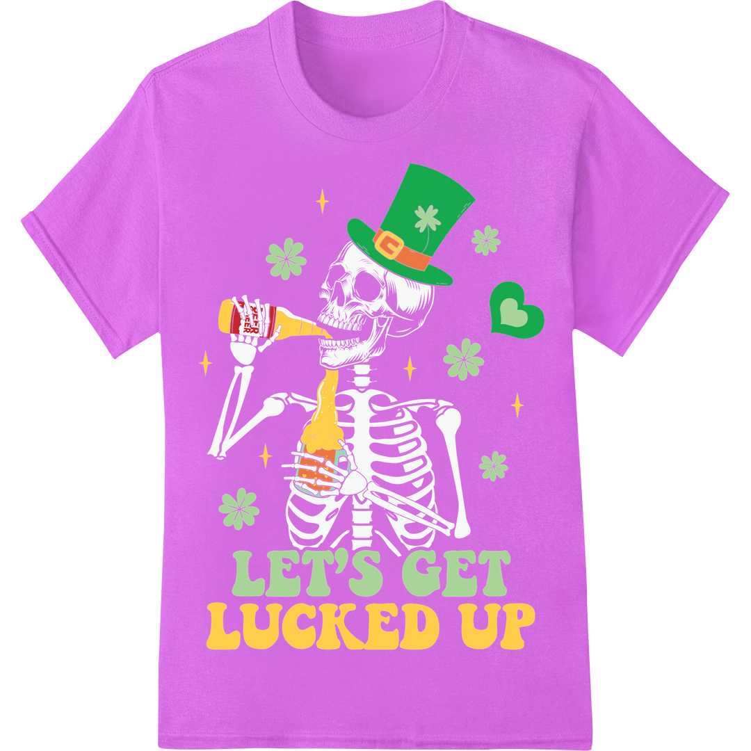 Embrace Irish Charm with This Festive St. Patrick's Day DTF Print on purple shirt - SUPERDTF-DTF Prints-DTF Transfers-Custom DTF Prints