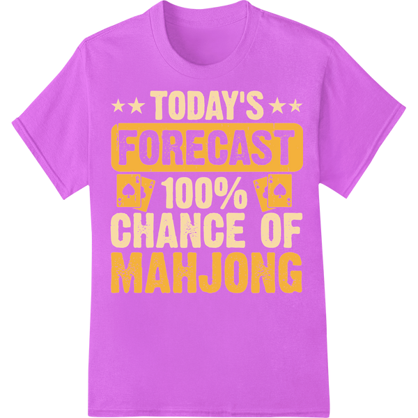 Witty Mahjong Forecast DTF Print Heat Transfer - 100% Fun! on purple shirt - SUPERDTF-DTF Prints-DTF Transfers-Custom DTF Prints