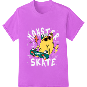 Vibrant customized apparel print on Super Summer Skateboarding Bird - Cool Cartoon Design