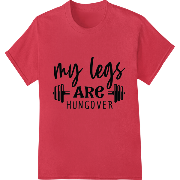 Cheeky Fitness Humor: 'My legs are hungover' made with premium DTF technology