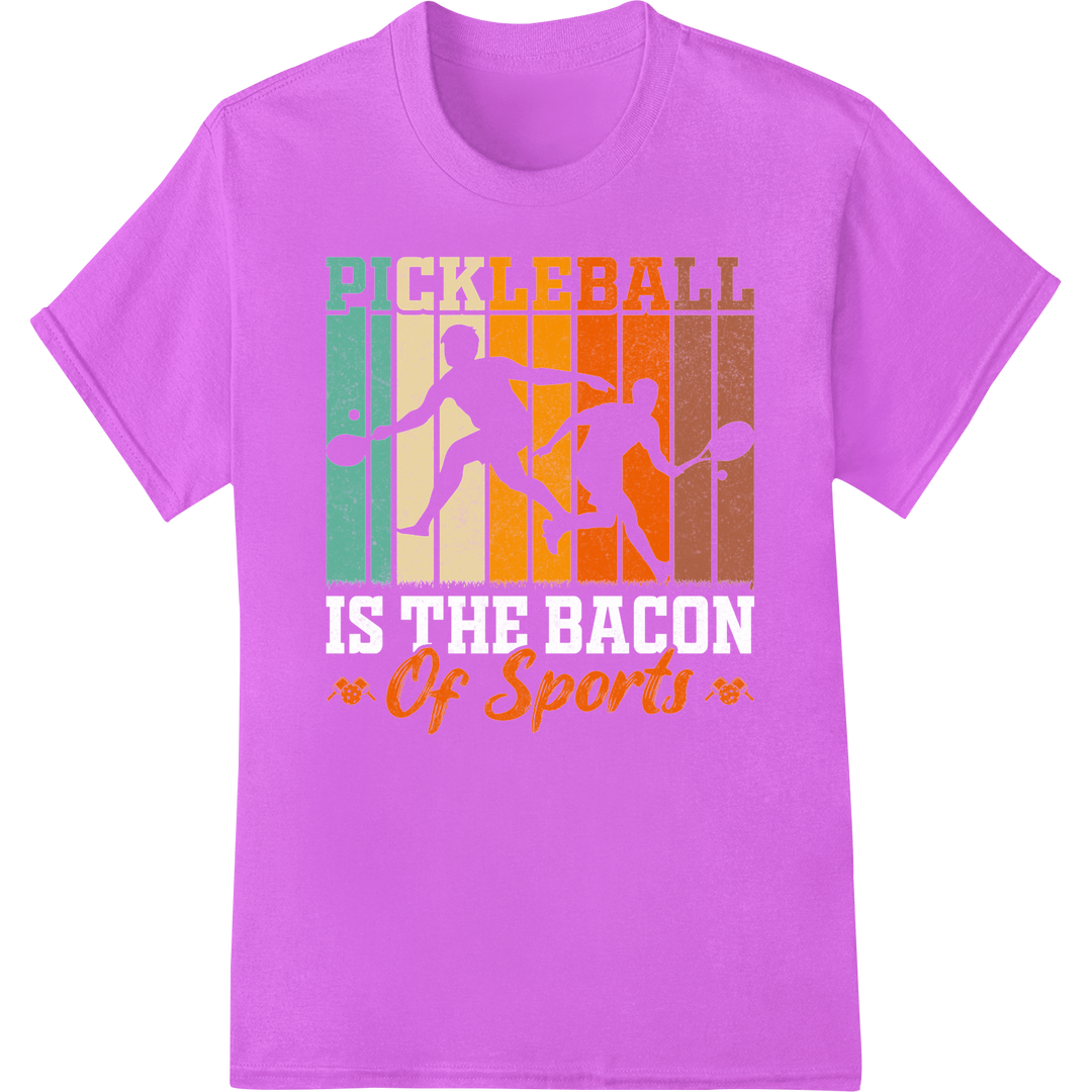 Bold Pickleball DTF Print Heat Transfer | Colorful Sports Design on purple shirt - SUPERDTF-DTF Prints-DTF Transfers-Custom DTF Prints