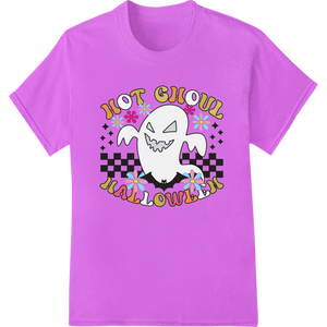 Hot Ghoul Halloween: Cute Ghost DTF Print Heat Transfer with custom garment printing artwork