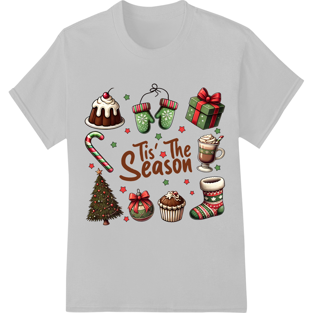 'Tis The Season: Festive Christmas Cookies DTF Print on white shirt - SUPERDTF-DTF Prints-DTF Transfers-Custom DTF Prints