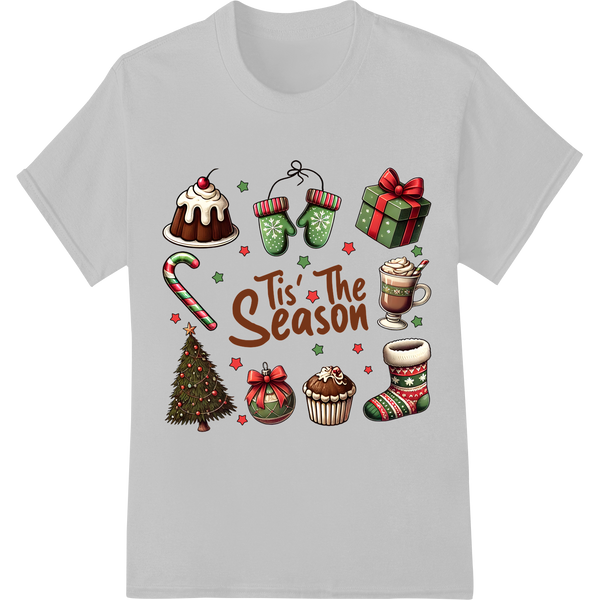 'Tis The Season: Festive Christmas Cookies DTF Print on white shirt - SUPERDTF-DTF Prints-DTF Transfers-Custom DTF Prints