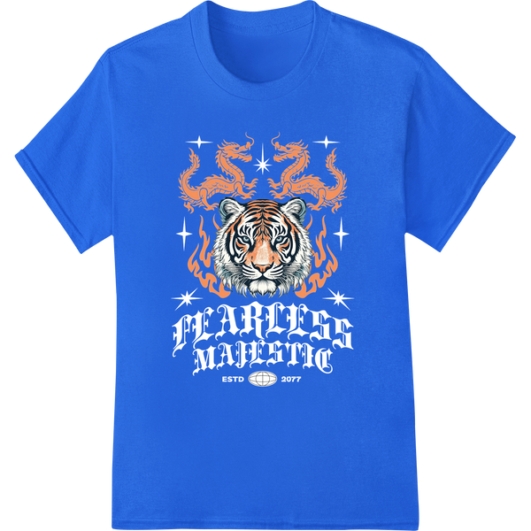 Fierce Tiger in Flames - Chinese New Year Heat Transfer made with premium DTF printing experts