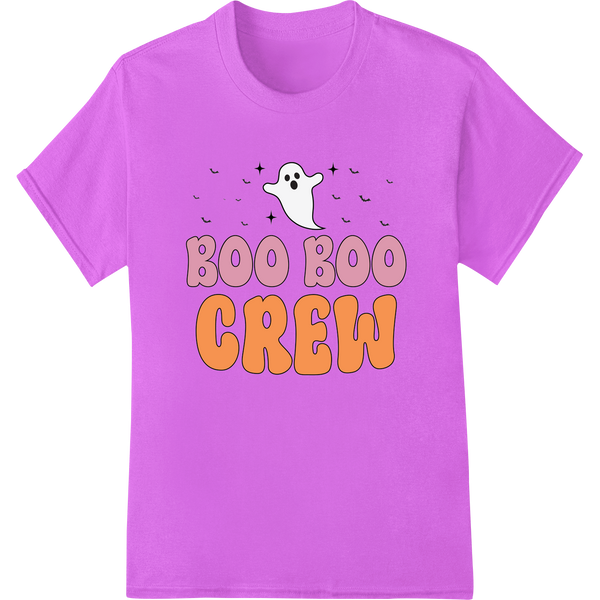 Adorable 'Boo Boo Crew' Halloween Heat Transfer Design on purple shirt - SUPERDTF-DTF Prints-DTF Transfers-Custom DTF Prints