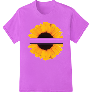 Radiant Sunflower: Vibrant DTF Print Heat Transfer enhanced with professional professional DTF printing