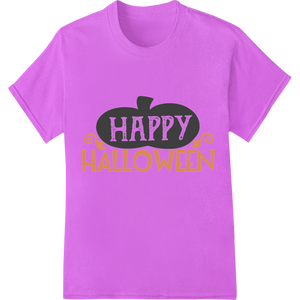 Spooky 'HAPPY HALLOWEEN' Heat Transfer Design from Super DTF made with premium direct to film printing