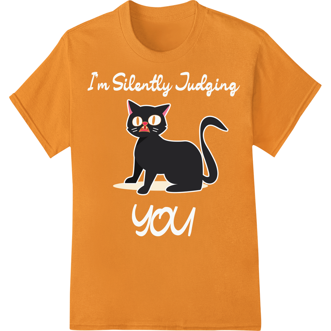 Purrfect Halloween Cat Silhouette DTF Print Heat Transfer on orange shirt - SUPERDTF-DTF Prints-DTF Transfers-Custom DTF Prints