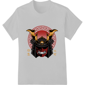 Innovative personalized clothing design on Fierce Samurai Mask DTF Heat Transfer | Unleash Your Inner Warrior