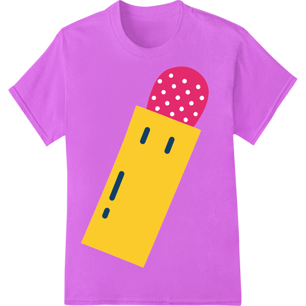 Playful Popsicle: Summer Fun Heat Transfer by Super DTF on purple shirt - SUPERDTF-DTF Prints-DTF Transfers-Custom DTF Prints