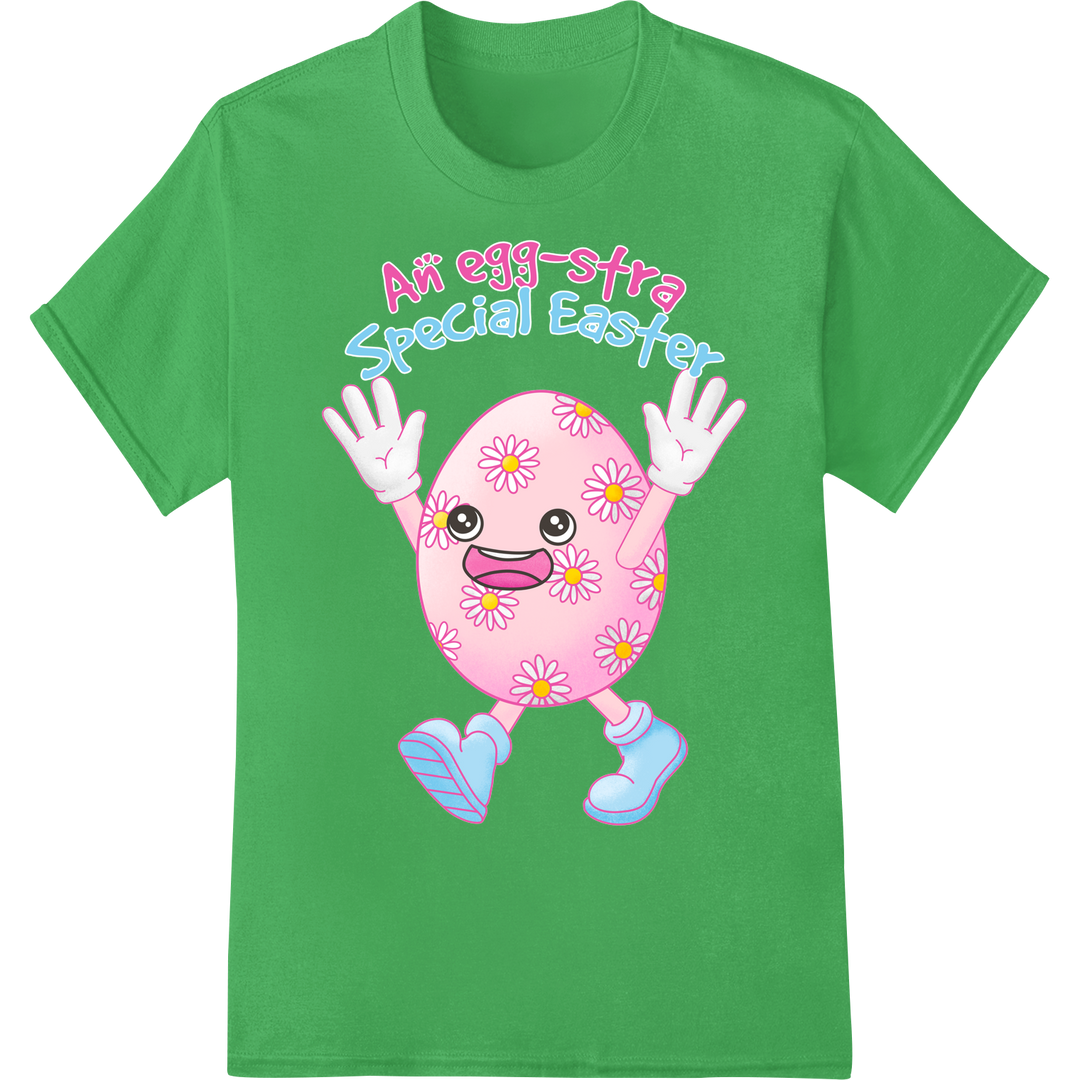 Adorable Easter Egg DTF Print - Cute & Festive Design on green shirt - SUPERDTF-DTF Prints-DTF Transfers-Custom DTF Prints