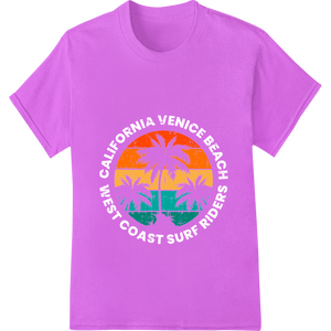 Tropical Sunset Palm Trees DTF Print Heat Transfer featuring professional personalized clothing