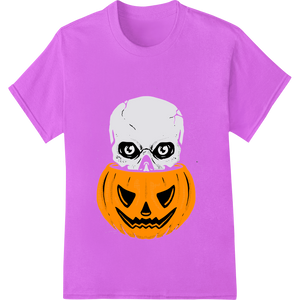 Premium quality garment printing on Spooktacular Pumpkin Skull: Halloween DTF Print Transfer