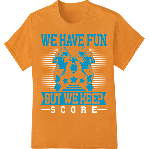 Bold Soccer DTF Print: Fun & Focus Motivational Heat Transfer on orange shirt - SUPERDTF-DTF Prints-DTF Transfers-Custom DTF Prints