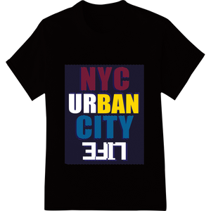 Innovative custom apparel design on NYC Urban City: Bold Graphic Print | DTF Transfer