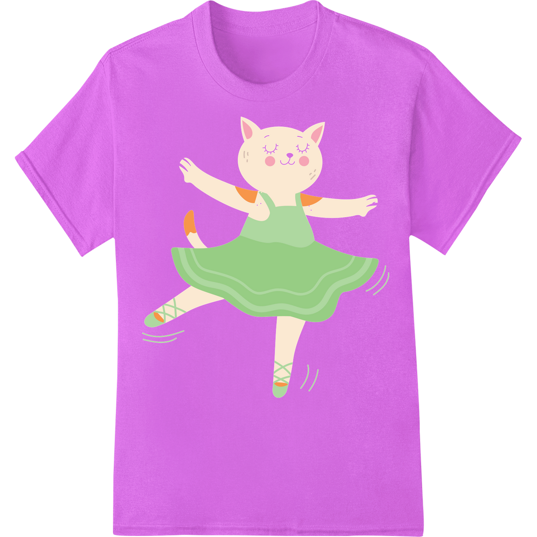 Enchanting Ballet Bunny DTF Print Heat Transfer | Adorable on purple shirt - SUPERDTF-DTF Prints-DTF Transfers-Custom DTF Prints