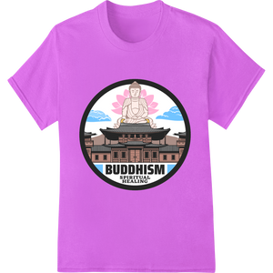 Durable DTF heat transfers applied to Serene Buddha DTF Print Heat Transfer | Spiritual Healing