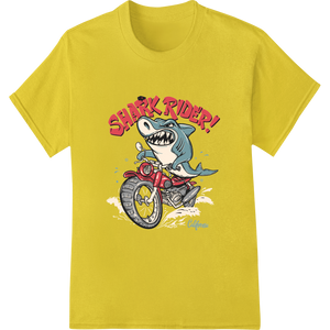 Personalized t shirt prints design for Shark Rider - Fierce Fun DTF Print Heat Transfer