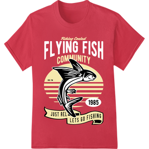 Vintage 1985 Fishing Adventure: Just Reel, Let's Go! enhanced with professional custom apparel