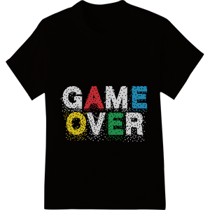 Personalized DTF printing technology design for Retro Pixelated Alphabet Letters - Colorful Gaming Vibe