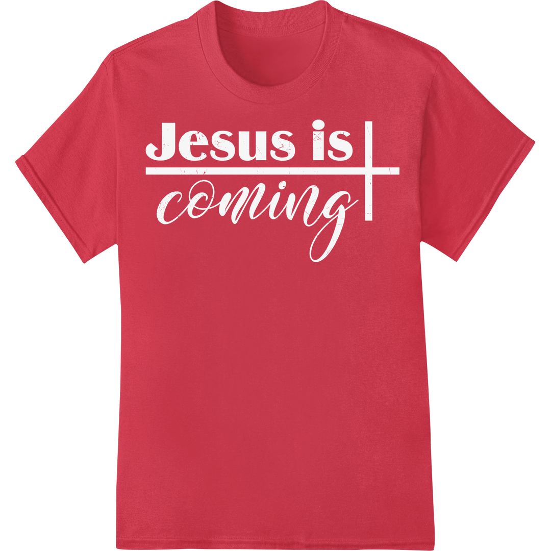 Elegant Religious Christmas DTF Heat Transfer Pattern on red shirt - SUPERDTF-DTF Prints-DTF Transfers-Custom DTF Prints