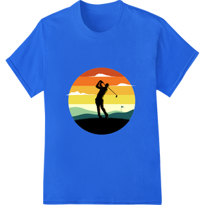 Custom professional DTF printing design - Silhouette Golf Sunset DTF Print Heat Transfer