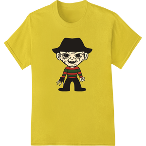 Spooky Freddy Krueger Cartoon DTF Print Heat Transfer featuring professional dtf printer