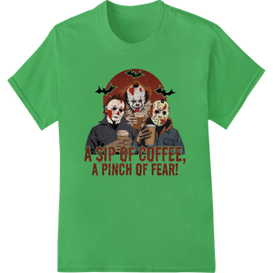 Killer Clowns' Coffee Break: A Sip of Pure Terror enhanced with professional custom DTF designs