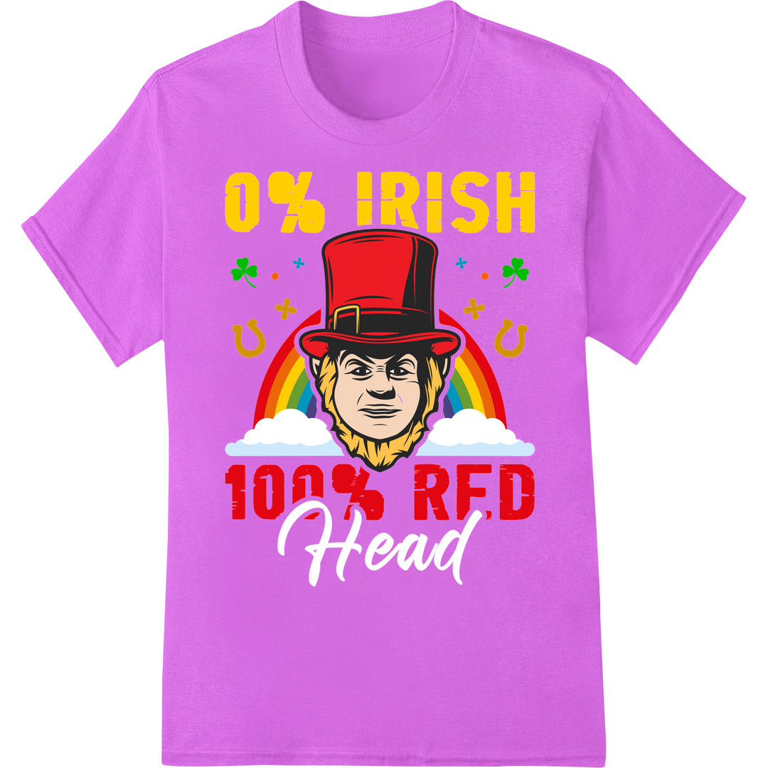 Leprechaun's Lucky Rainbow: Festive St. Patrick's Day DTF Print on purple shirt - SUPERDTF-DTF Prints-DTF Transfers-Custom DTF Prints