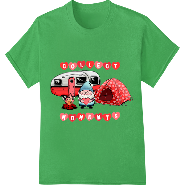 Collect Moments: Adorable Camping Valentine's DTF Print on green shirt - SUPERDTF-DTF Prints-DTF Transfers-Custom DTF Prints