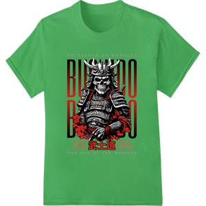 Expert DTF heat transfers craftsmanship on Fierce Samurai Bushido Warrior DTF Print Heat Transfer