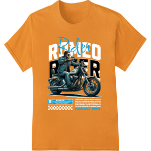 Premium quality innovative apparel printing on Ride Free: Stunning Biker DTF Print Heat Transfer