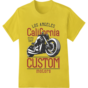 Durable DTF printing experts applied to Vintage L.A. Custom Motors - Ride with Style