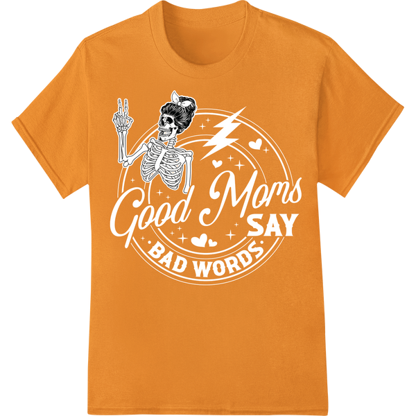 Snarky Mom Halloween Skeleton DTF Print Heat Transfer on orange shirt - SUPERDTF-DTF Prints-DTF Transfers-Custom DTF Prints