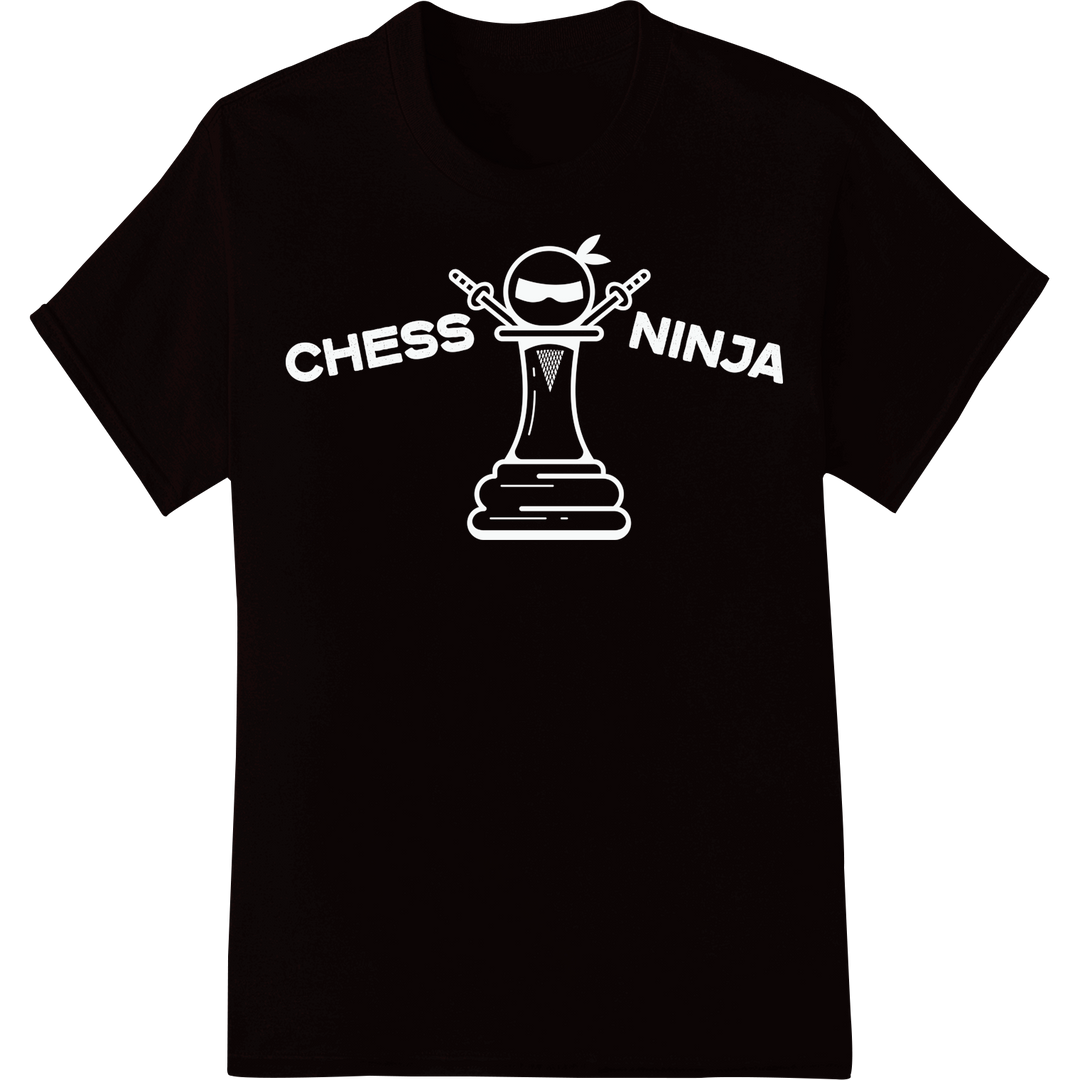 Checkmate Your Style: Transparent Chess DTF Print on black shirt - SUPERDTF-DTF Prints-DTF Transfers-Custom DTF Prints