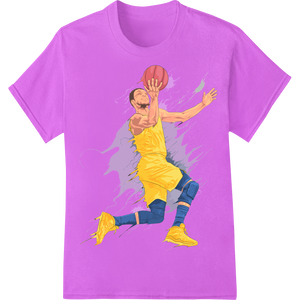 Soaring Basketball Player DTF Heat Transfer | Super DTF showcasing advanced personalized clothing technology