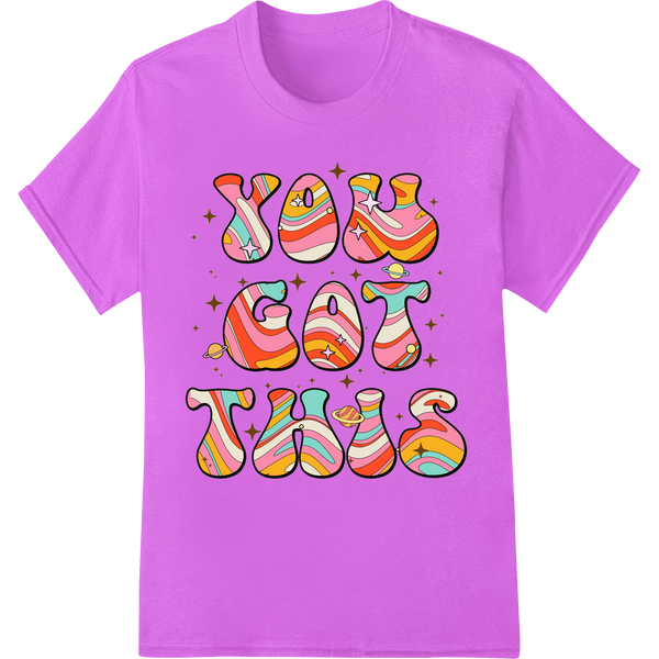 Groovy Easter 'You' Retro Psychedelic DTF Print Heat Transfer on purple shirt - SUPERDTF-DTF Prints-DTF Transfers-Custom DTF Prints