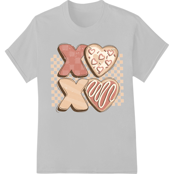 XOXO Hearts: Romantic Valentine's Day DTF Print Transfer on white shirt - SUPERDTF-DTF Prints-DTF Transfers-Custom DTF Prints