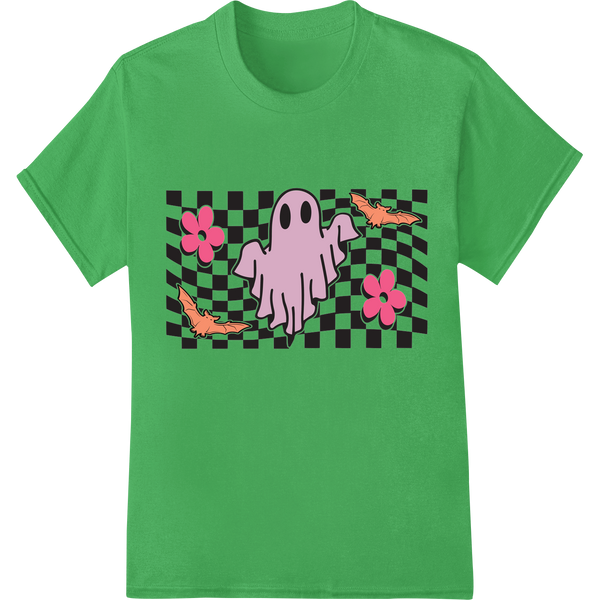 Adorable Pink Ghost Halloween Print - Super DTF Transfer with custom digital printing artwork