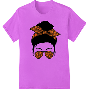 Custom innovative apparel printing design - Halloween Jack-o'-Lantern Print Head Wrap DTF Transfer