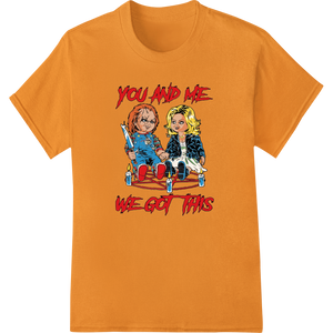 Personalized bulk t-shirt printing design for Chucky & Tiffany: Halloween's Killer Couple DTF Transfer