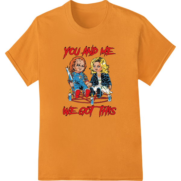 Personalized bulk t-shirt printing design for Chucky & Tiffany: Halloween's Killer Couple DTF Transfer