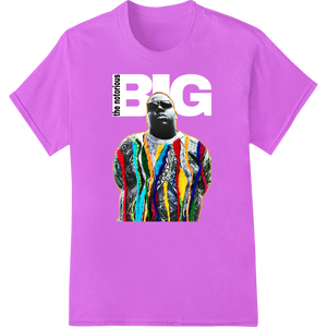 Innovative digital printing design on Notorious B.I.G. Colorful Portrait DTF Print Heat Transfer